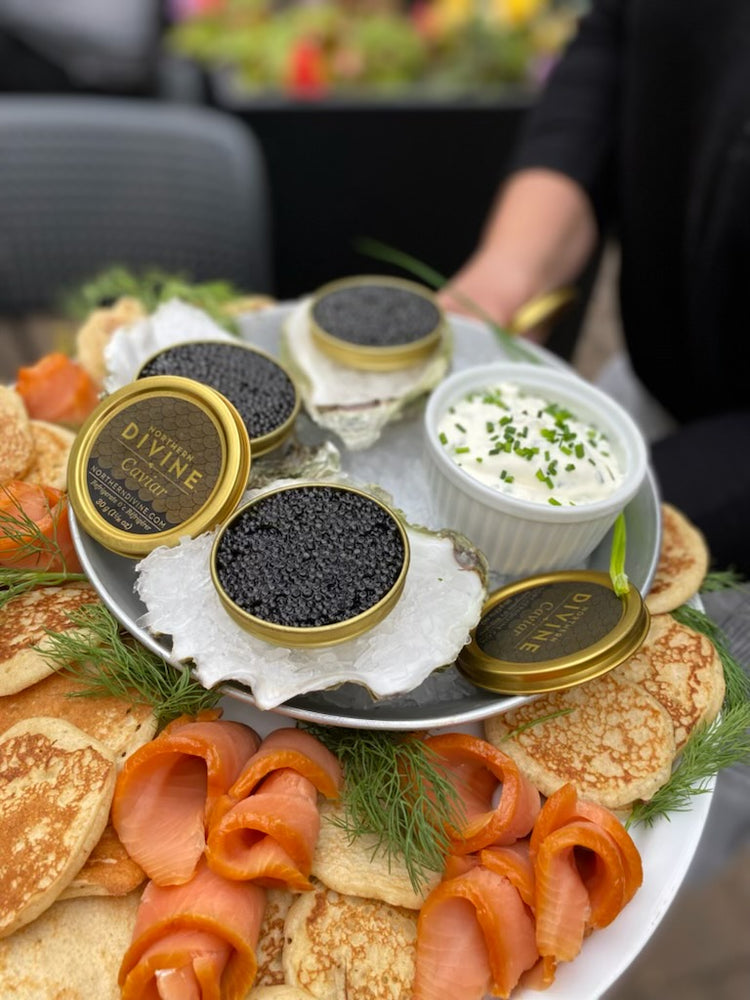 Caviar and Spring Lox Platter